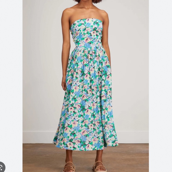 Ganni Dresses & Skirts - NWT Ganni Floral Strapless Dress